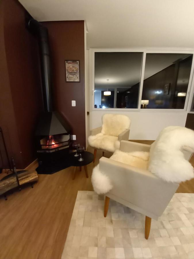 Gramado - Apartamento Aconchegante Com Lareira E Churrasqueira Exteriér fotografie
