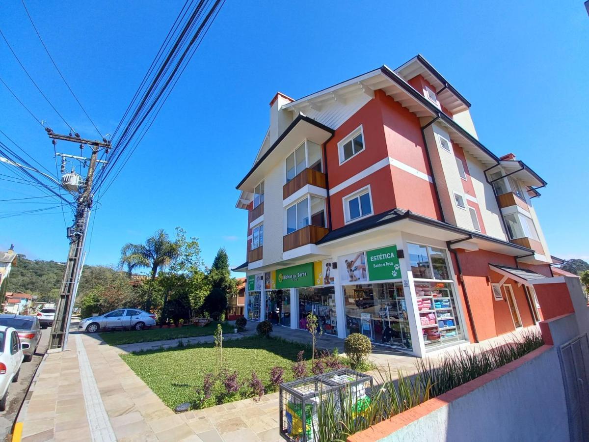 Gramado - Apartamento Aconchegante Com Lareira E Churrasqueira Exteriér fotografie