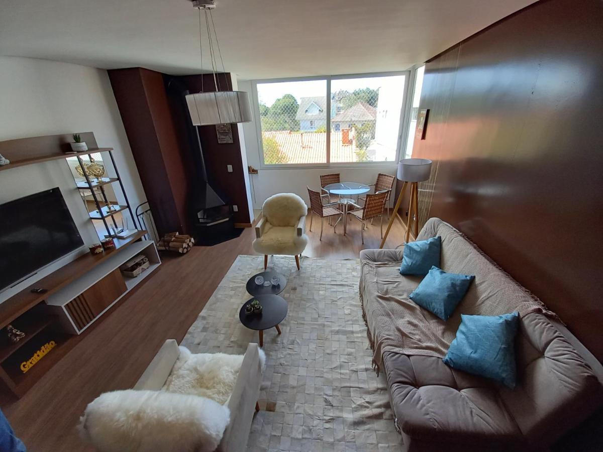 Gramado - Apartamento Aconchegante Com Lareira E Churrasqueira Exteriér fotografie
